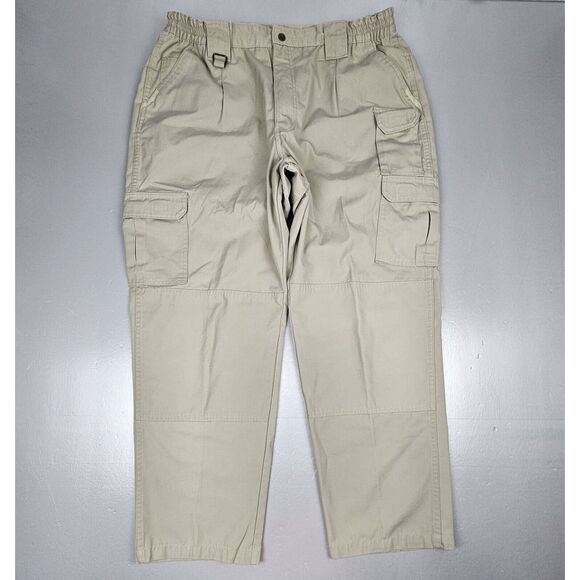 Propper Tactical Pants Mens 42x32. Elastic Waistband Conceal Carry Khaki Cargos. - Picture 1 of 8